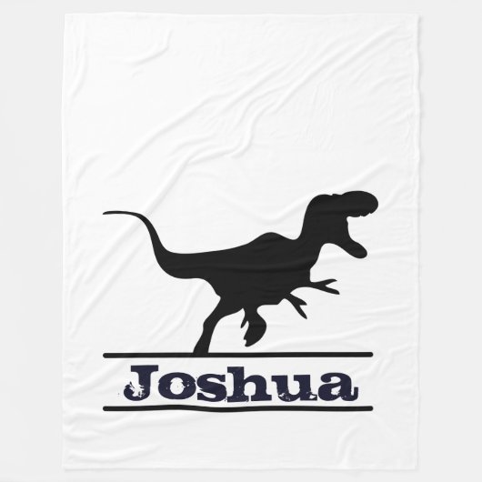 Couverture Polaire Dinosaure Nom Personnalisé (Devant)