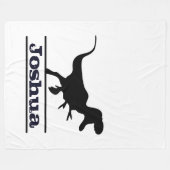 Couverture Polaire Dinosaure Nom Personnalisé (Devant (Horizontal))