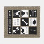 Couverture Polaire Dinosaure préhistorique Dig & Nom (Devant (Horizontal))