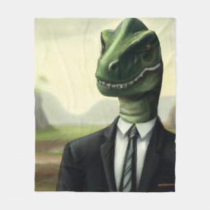 Couverture Polaire Dinosaure préhistorique Homme d'affaires, Amusant 