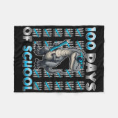 Couverture Polaire Dinosaure T Rex 100 Jours De Vêtements Scolaires 1 (Devant (Horizontal))