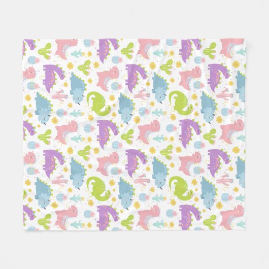 Couverture Polaire Dinosaures (Devant (Horizontal))