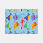 Couverture Polaire Dinosaures Animés (Devant (Horizontal))