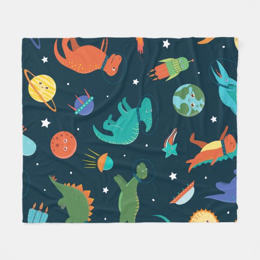 Couverture Polaire Dinosaures de l'espace (Devant (Horizontal))