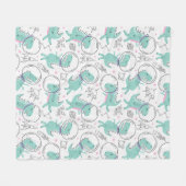 Couverture Polaire Dinosaures de l'espace, Dinosaures mignons, Navire (Devant (Horizontal))