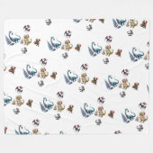 Couverture Polaire Dinosaures de Noël (Devant (Horizontal))