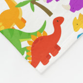 Couverture Polaire Dinosaures mignon vert pourpre enfants Graphique (Coin)