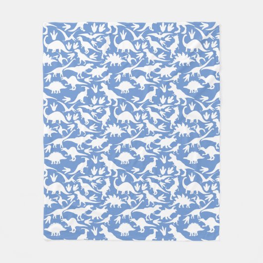 Couverture Polaire Dinosaures motif 01 w. BG LBlue (Devant)