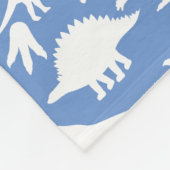 Couverture Polaire Dinosaures motif 01 w. BG LBlue (Coin)