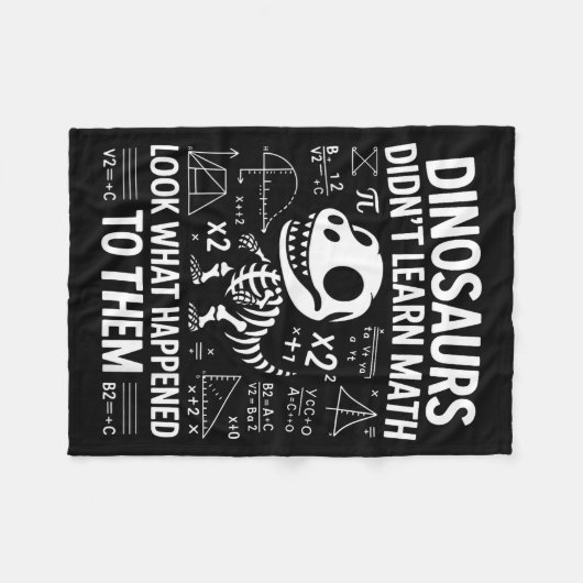 Couverture Polaire Dinosaurs Didn't Learn Math Funny Math Teacher Stu (Devant (Horizontal))