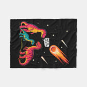 Couverture Polaire Dinosaurs Meteorite Sarcastic This Is Fine Funny  (Devant (Horizontal))