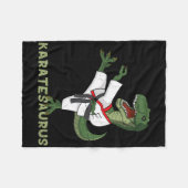 Couverture Polaire Dinosaurus Karatéka Drôle Karatesaurus T-rex Graph (Devant (Horizontal))