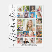 Couverture Polaire Diplômé 21 photo Collage de scripts de garde (Devant)