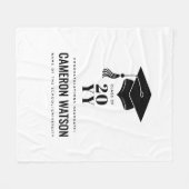 Couverture Polaire Diplôme Chapeau et Pompon Moderne Personnalisé (Devant (Horizontal))