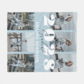 Couverture Polaire Diplômé de la promotion Modern Blue 6 (Devant (Horizontal))