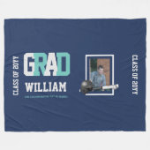 Couverture Polaire DIPLÔME PHOTO Cadeau Personnalisé (Devant (Horizontal))