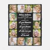 Couverture Polaire Diplômé sur mesure 14 Photo Inspirational Graduati (Devant)