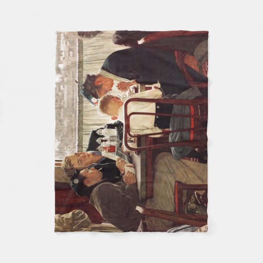 Couverture Polaire Dire grâce par Norman Rockwell (Devant)