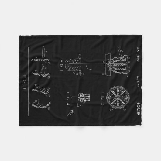 Couverture Polaire Disc Golf Basket Target Patent Design - Frolf (Devant (Horizontal))