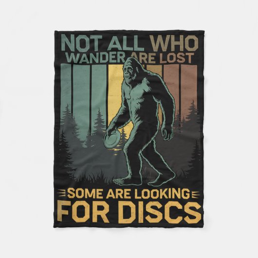 Couverture Polaire Disc Golf Sasquatch Bigfoot Disc Golfer Funny Disc (Devant)