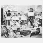 Couverture Polaire Discipline de la classe de chats, Louis Wain (Devant (Horizontal))