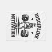 Couverture Polaire Discipline Over Motivation Gym Motivational Traini (Devant (Horizontal))