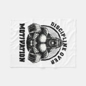 Couverture Polaire Discipline Over Motivation Weightlift Gym Quotes G (Devant (Horizontal))