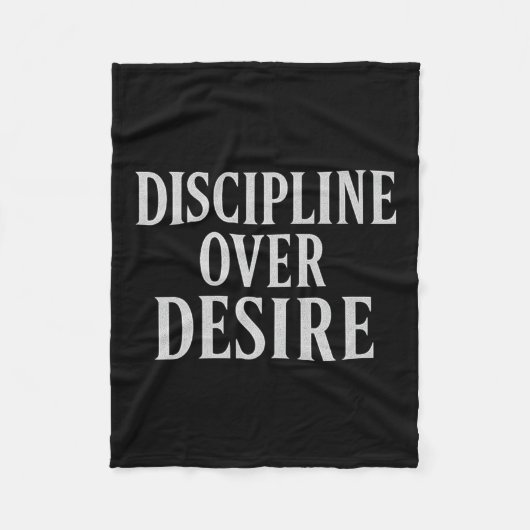 Couverture Polaire Discipline sur le désir _ Citation motivationnelle (Devant)