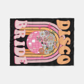 Couverture Polaire Disco Bride Bridesmaid Retro Rainbow Bachelorette (Devant (Horizontal))