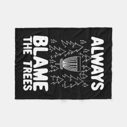 Couverture Polaire Disk Golf Toujours Blâmer Les Arbres (Devant (Horizontal))