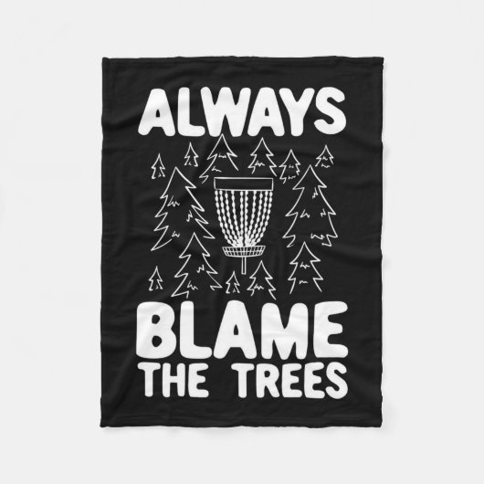 Couverture Polaire Disk Golf Toujours Blâmer Les Arbres (Devant)