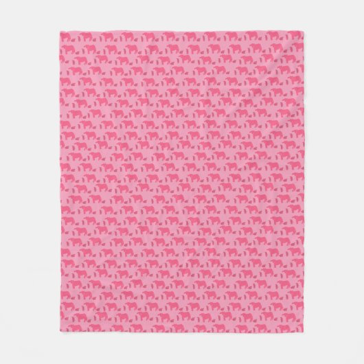 Couverture Polaire Dismal Pink Fleece Blanket Cows Western Ranch (Devant)