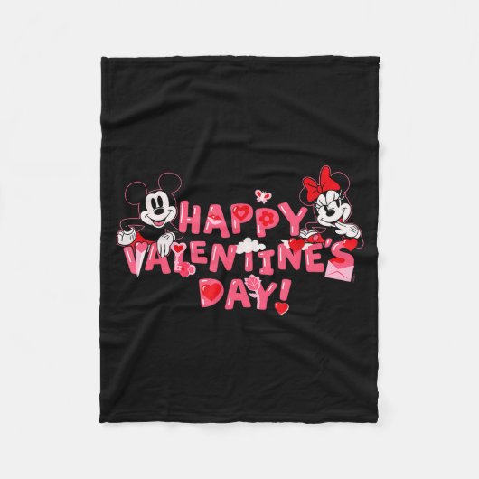Couverture Polaire Disney Mickey Mouse et Minnie Mouse Joyeuse Saint- (Devant)