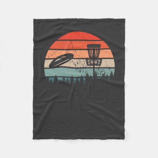 Couverture Polaire Disque Golf Rétro (Devant)