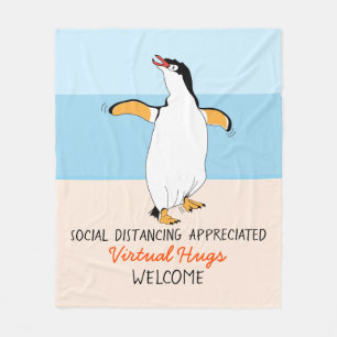 Couverture Polaire Distances sociales Virtual Hugs Welcom