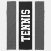 Couverture Polaire Distinctif Gris foncé Gris noir rayures TENNIS Tex (Devant)