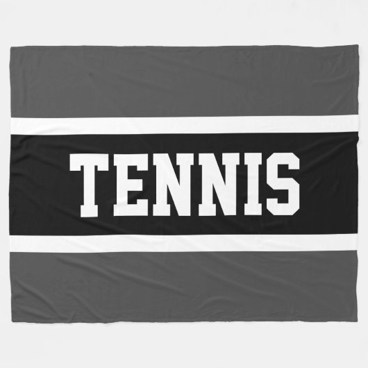 Couverture Polaire Distinctif Gris foncé Gris noir rayures TENNIS Tex (Devant (Horizontal))