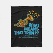 Couverture Polaire Distressed What Means Trump Timon Athens Shakespea (Devant)