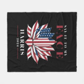 Couverture Polaire Dites-Le À Mon Visage Kamala Harris 2024 USA Lotus (Devant (Horizontal))