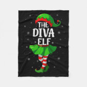 Couverture Polaire Diva Elf Christmas Girls Women Elf Squad Xmas Fami (Devant)