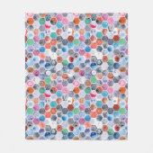 Couverture Polaire Divers Hexagones marbrés (Devant)