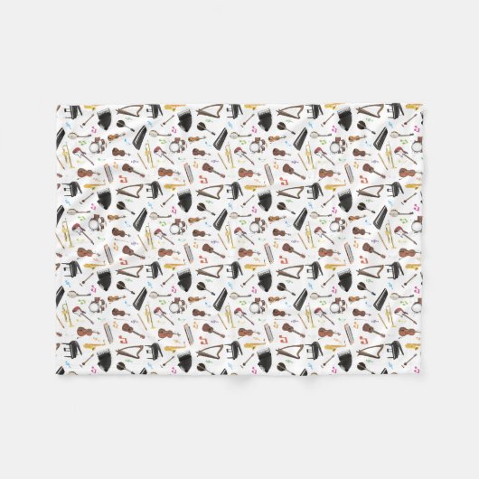 Couverture Polaire Divers instruments de musique (Devant (Horizontal))