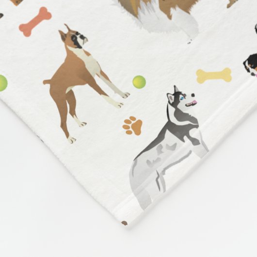 Couverture Polaire Divers Motifs de chiens (Coin)