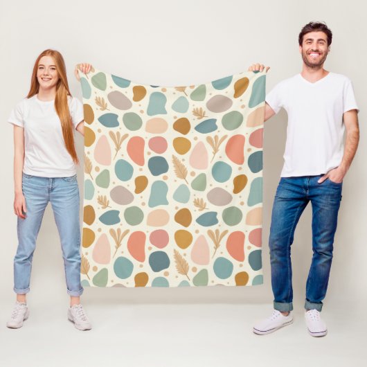 Couverture Polaire Diverses formes aux couleurs pastel (En situation)