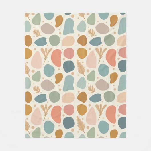 Couverture Polaire Diverses formes aux couleurs pastel (Devant)