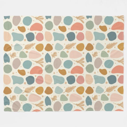 Couverture Polaire Diverses formes aux couleurs pastel (Devant (Horizontal))