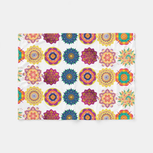 Couverture Polaire Diwali rangoli motifs (Devant (Horizontal))