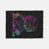 Couverture Polaire Dj Cat Edm Techno House Music Funny Cat Lover For (Devant (Horizontal))