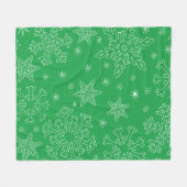 Couverture Polaire Dk Green Christmas BG Snowflake Boarpart Clipart T (Devant (Horizontal))