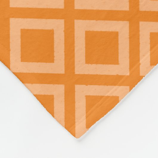 Couverture Polaire do-it-yourself Motif géométrique orange sur n'impo (Coin)